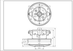 Двигун для пилососа Samsung DJ31-00007S VCM-K50HU D=135/84 mm H=35/97 mm 1560 W