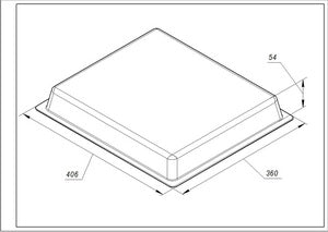 Емальоване деко AC036 для духовки Gorenje 406x360x54mm 334773 (691334)