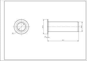Заглушка відтінку тіна для стиральної машини Indesit C00087885 D=10mm
