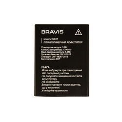 Акумуляторна батарея Li-Polymer 1700mAh для мобільного телефону Bravis NEXT