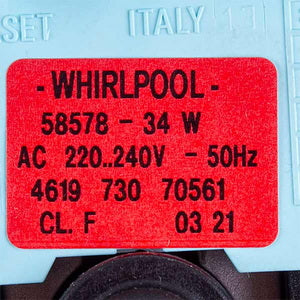 Помпа (насос) 34W 58578 для стиральної машини Whirlpool 481236018529