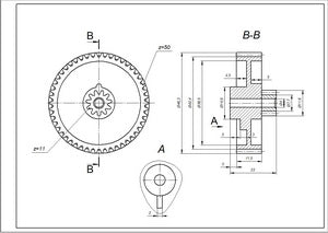 Шестерня середня для м'ясорубки Moulinex MS-5564244