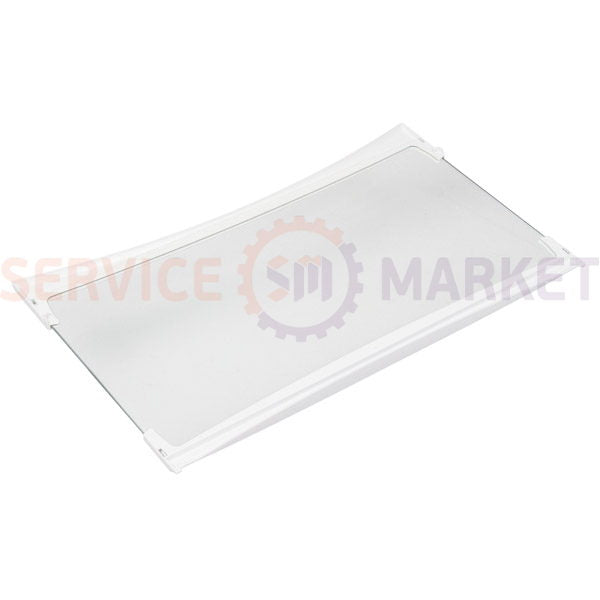 Полиця над ящиком для овочів у холодильник 500x300mm (скло з обрамл.) Gorenje білий