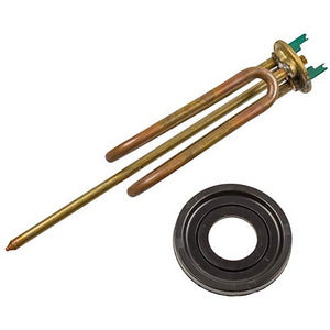 Тін фланцевий для бойлера Ariston 65122210 1500W (мідний) L=260mm фланець 48mm (під анод M5)