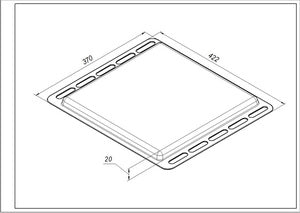 Алюмінієве деко для духовки 422x370x20mm Zanussi 140128879065