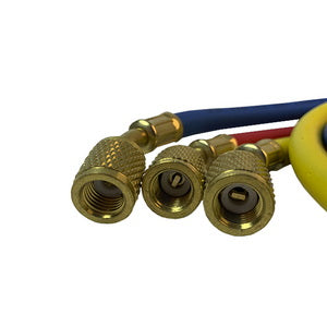 Набір заправних шлангів B336-S (3 шт.x900mm 1/4&apos-1/4&apos&apos SAE) для фреону R-22 R-134 R-502