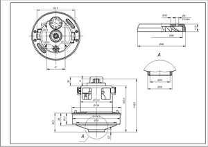 Двигун для пилососу Rowenta RS-RT900587 D=108/71mm H=104/44mm