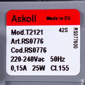 Помпа (насос) для стиральної машини Askoll 49023062 25W T2121 (алюмінієва обмотка)