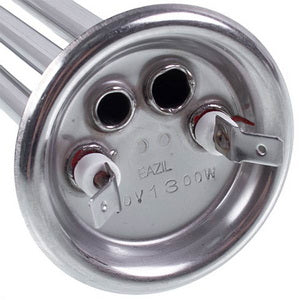 Тін для бойлера EAZIL 1300W L=310mm (нержавіюча сталь), фланець 64mm, анод M6, 2 трубки під датчик