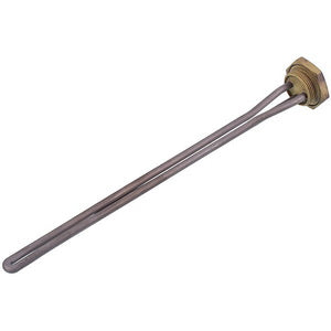 Тен для чавунних батарей Kawai 1500W (нержавіюча сталь) L=390mm D різьблення = 1 1/4&apos&apos (різьба права)