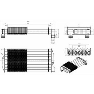 Теплообмінник для газового котла Baxi Eco/Luna, Westen Energy/Star 28-31 кВт 608550
