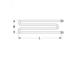 Тен для саламандри, гриля Lotus CW-4ET, CW-6ET серії 2000Вт, 230В, фланець M12х1