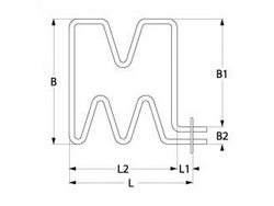 Тін нагрівач для духовки MBM G4SFE, G6SFEA, G8S серії 2500Вт, 230В, фланець 70х22мм. RTCU900067