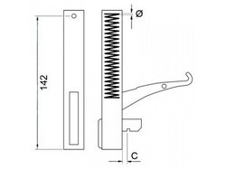 Петля дверей для конвекционной печи Unox/Smeg/Tecnoeka/Piron 700459