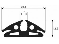 Ущільнення скла дверей резинка для пароконвектомата Electrolux, Zanussi ACF, NCF, ECF 6рівн.серії