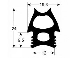 Ущільнення дверей резинка для пароконвектомата Angelo Po FC611, FM611 6рівн.серії, 485x485мм