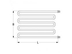 Тен універсальний нагрівач для піцца печі Pizza-Group 2000Вт, 400В, фланець різьб.1/4"