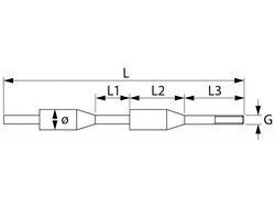 Гвинт затискний без ручки різьба M8 L=235mm D=10/10mm для слайсера Sirman 696230