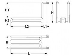 Тен для фритюрницы Lotus, MBM 415704 1800W 230V