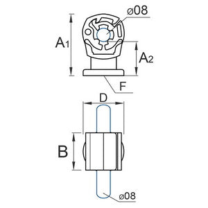 Тримач проволоки пластиковий M6 01/6 PL R червоний