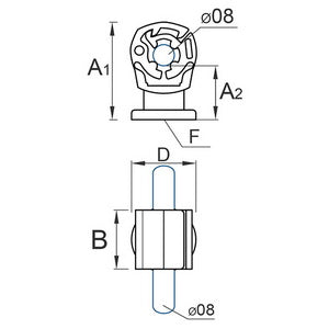 Тримач проволоки пластиковий M6 01/6 PL B коричневий