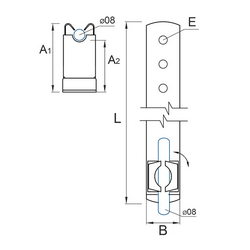 Тримач проволоки під черепицю L=330mm з нержавіючої сталі 12/33/1 Ni