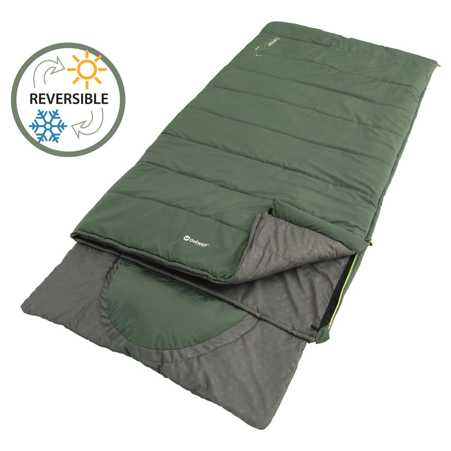 Спальний мішок Outwell Contour Lux XL Реверсивний/-1°C Green Left (230299)