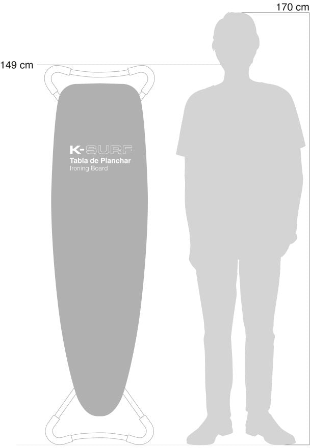 Дошка для прасування Rolser K-Surf Black Tube Plata (K07002-1029)