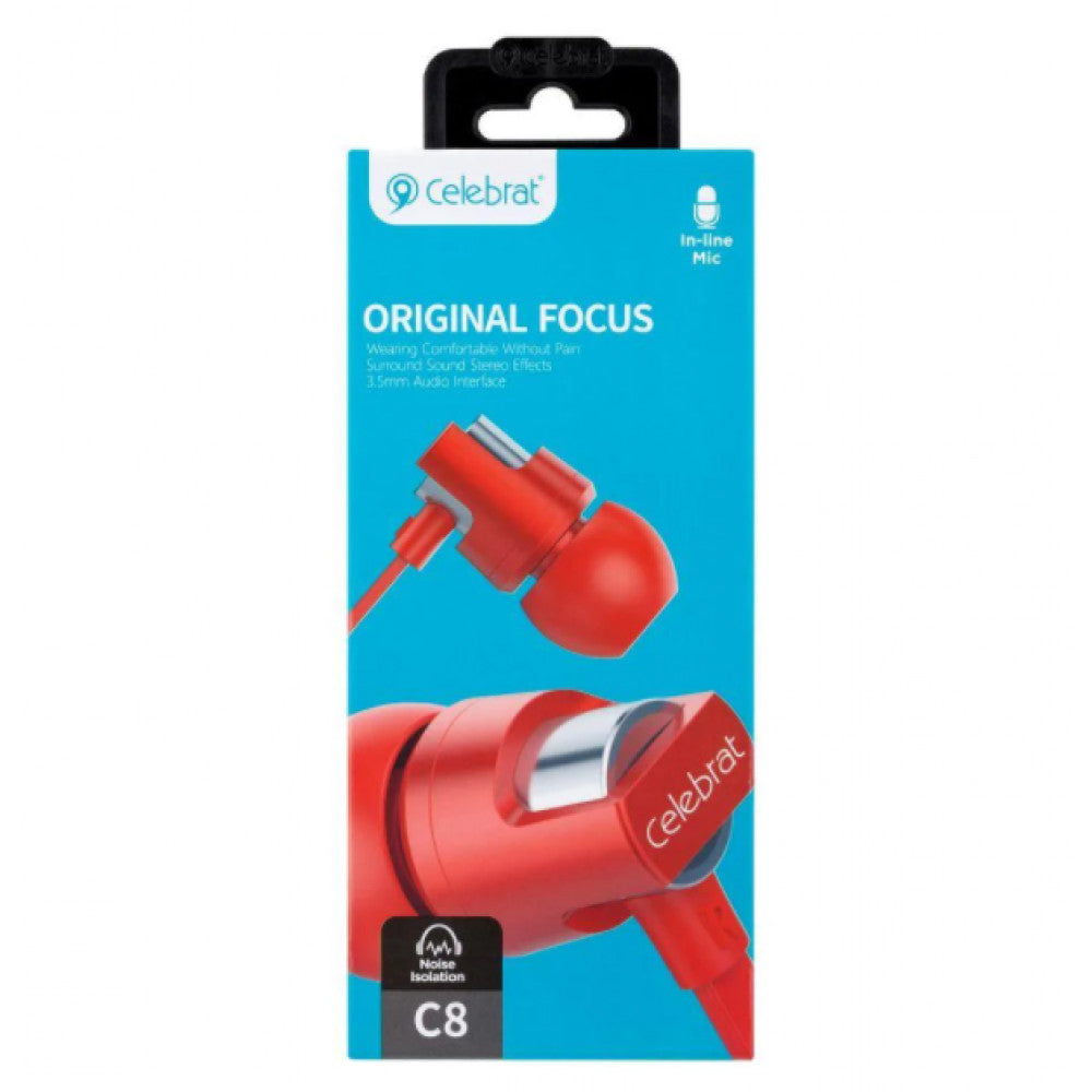 Навушники з мікрофоном 3.5mm Celebrat C8 — Dark Grey