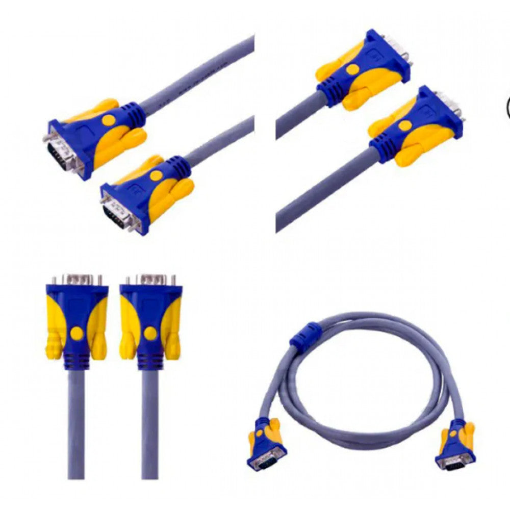 Кабель переходник VGA (M) - VGA (M) 1.5m Black with ferrite