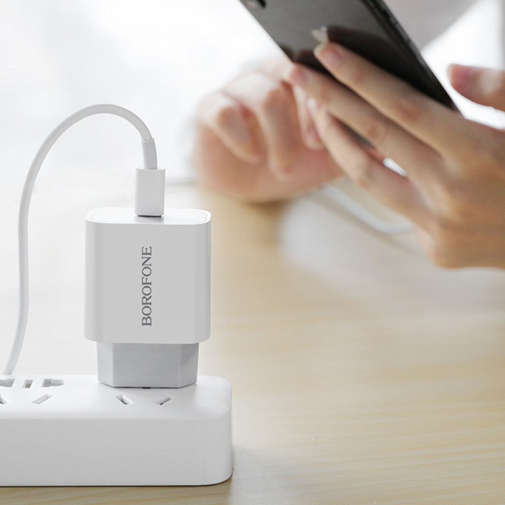 Home Charger | 20W | PD | Lightning Cable (1m) - Borofone BA38A - White