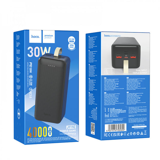 Power Bank 40000 mAh | PD30W — Hoco J111C — Black