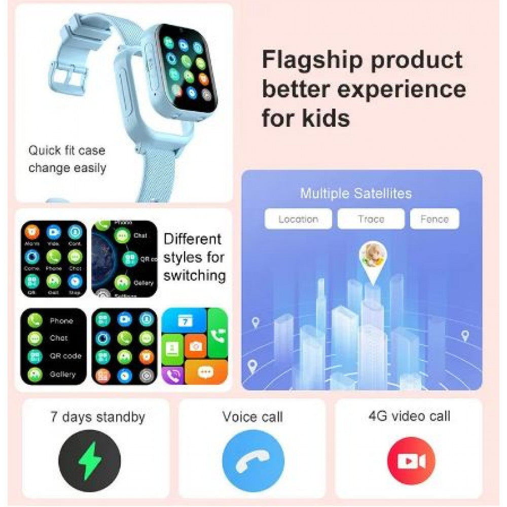 Smart Baby Watch M9MAX Waterproof с GPS трекером 4G — Black