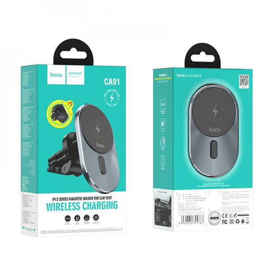 Car Holder - Hoco CA91 Magic magnetic wireless fast charging