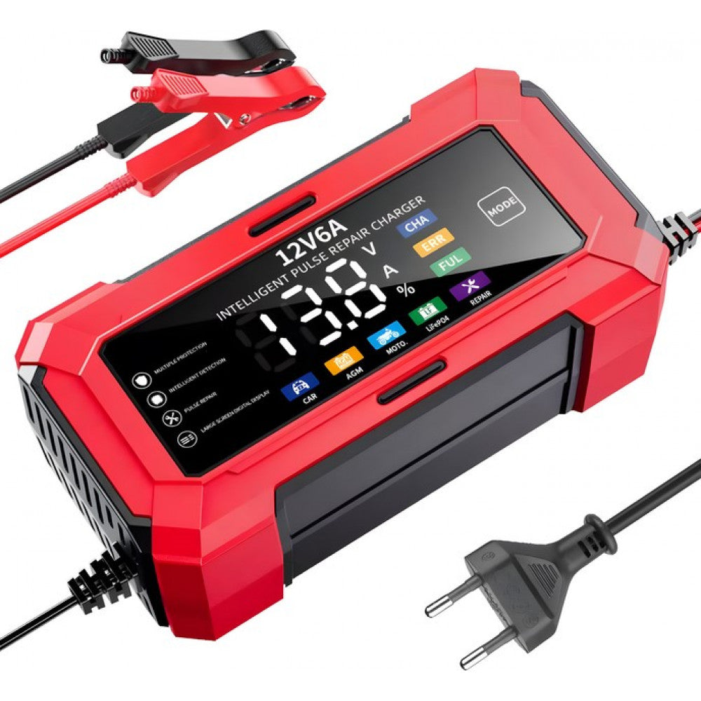 Зарядное устройство для аккумуляторов (12V 6A, 4-120Ah), импульсное, автоматическое