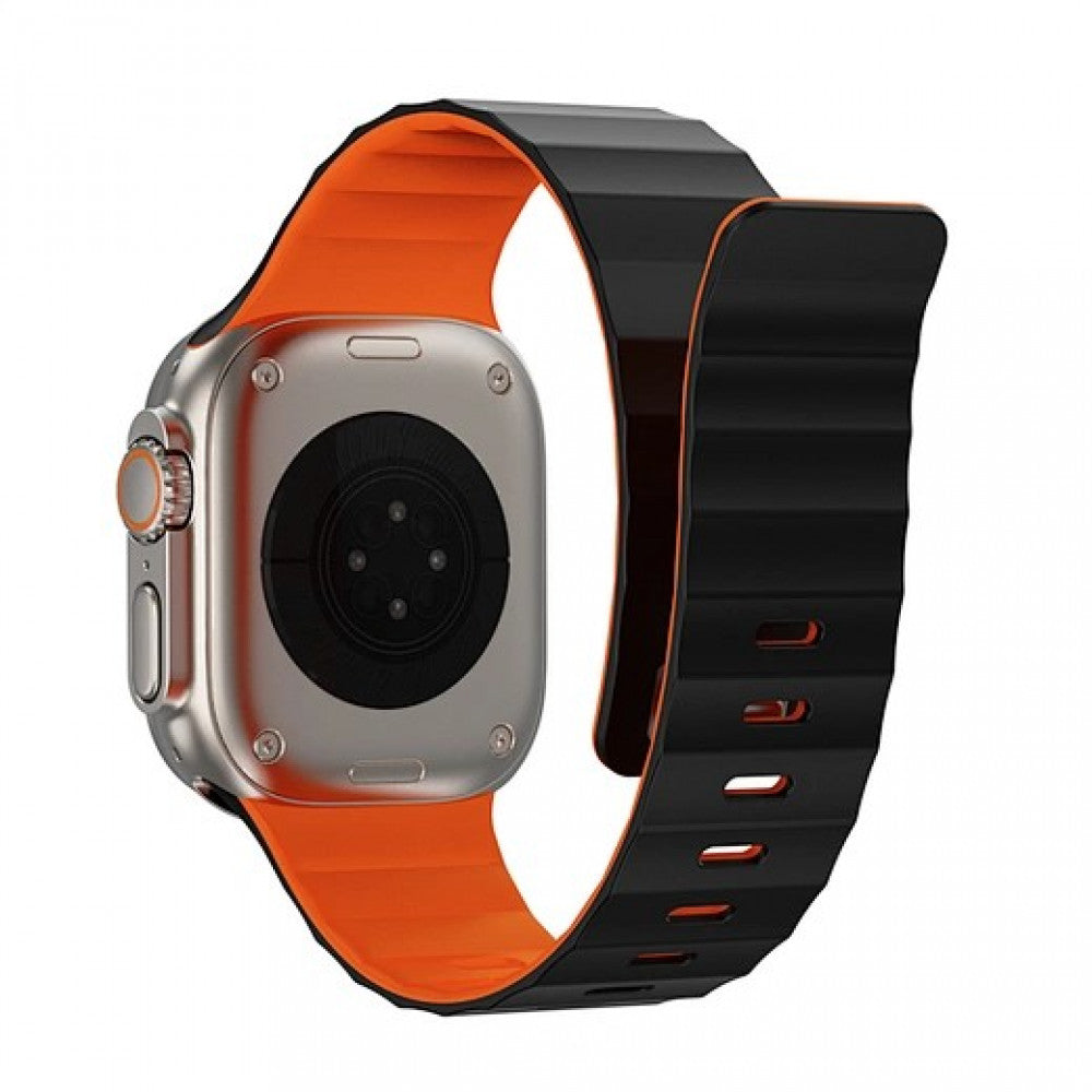 Ремінець Wiwu Wi-WB301 Apple Watch 42 44 45 49 mm — Black&Orange