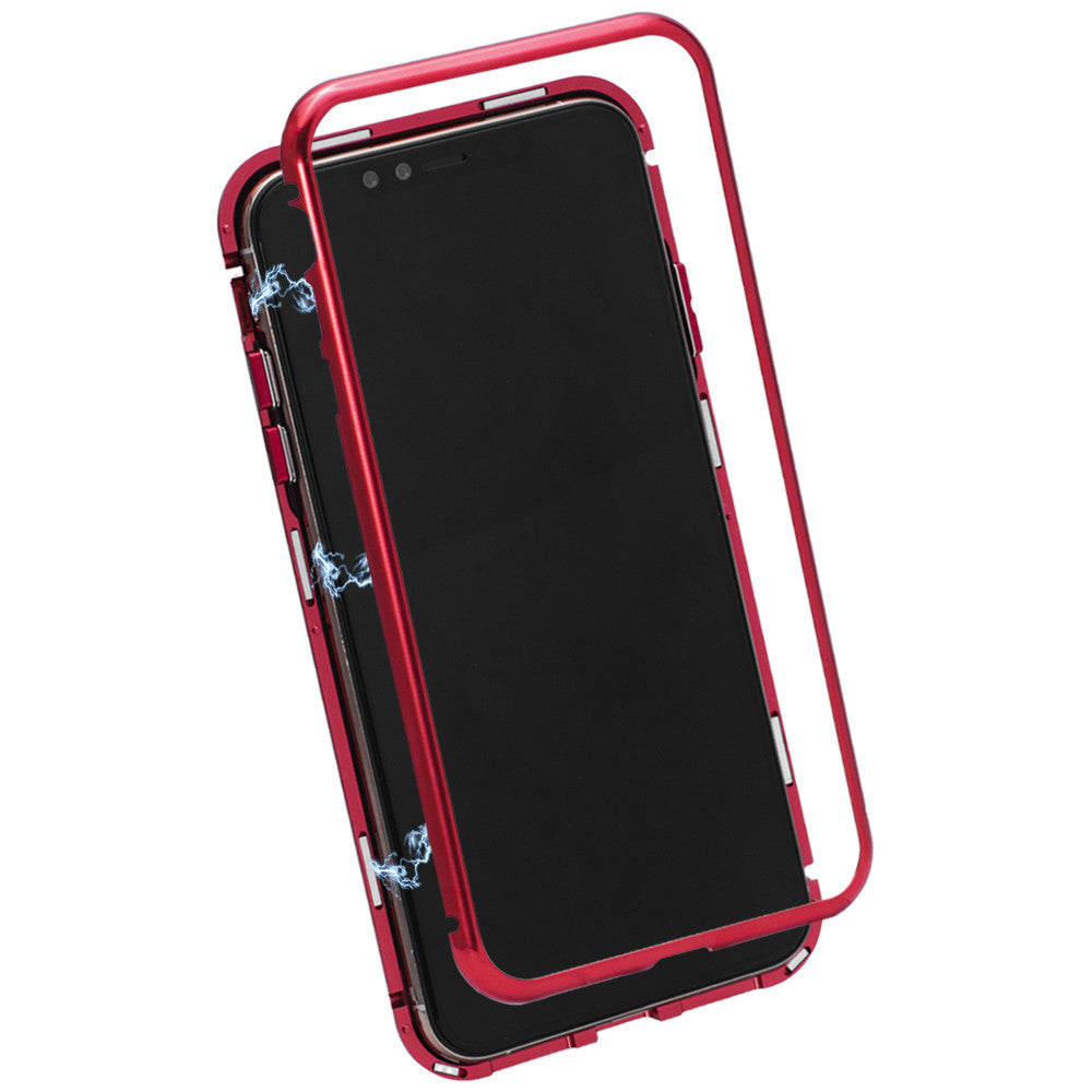 Magnetic Suction With Glass Shell - iPhone Xs Max - Red