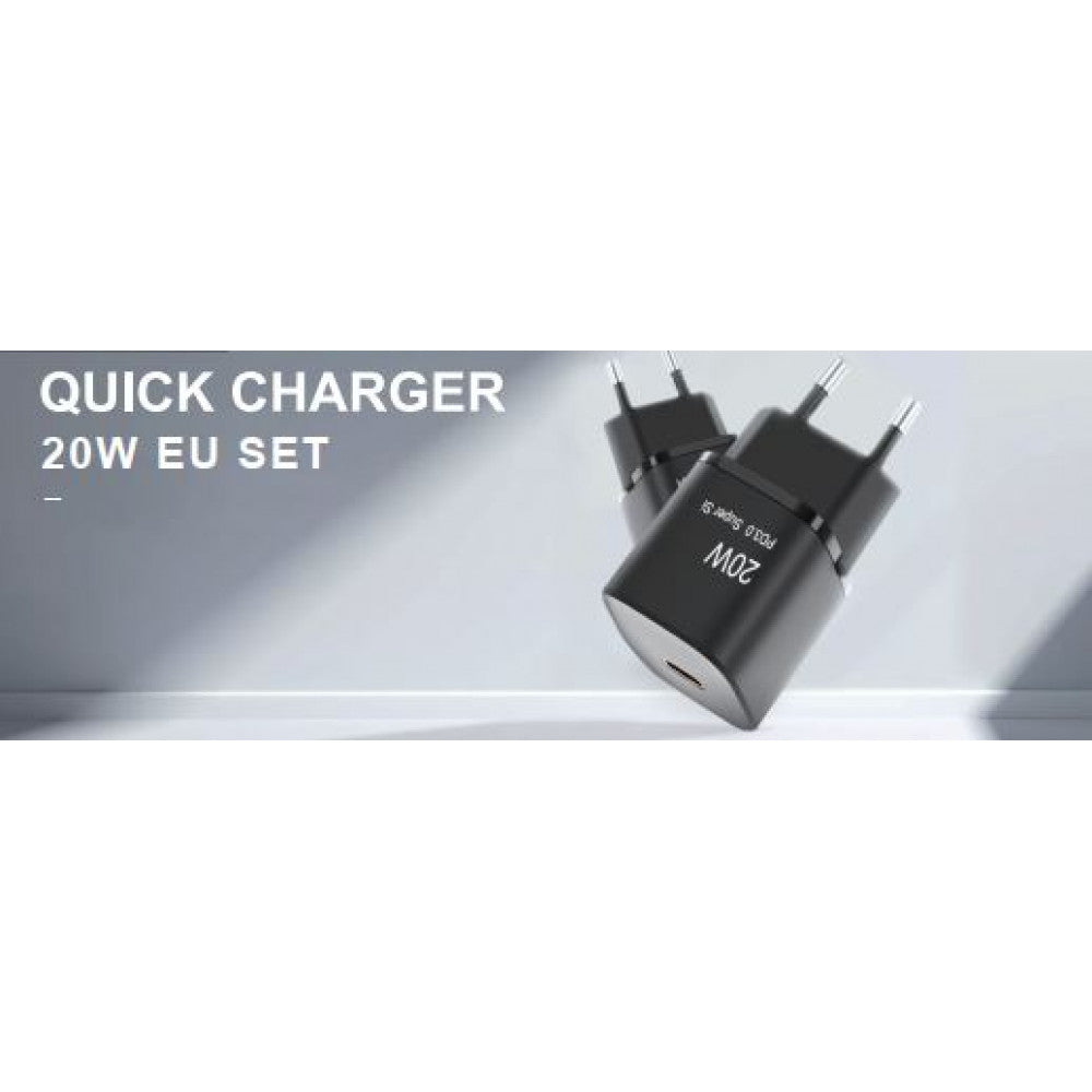 Home Charger | 20W | QC3.0 | Type C To Type C Cable (1m) — Veron TC-099