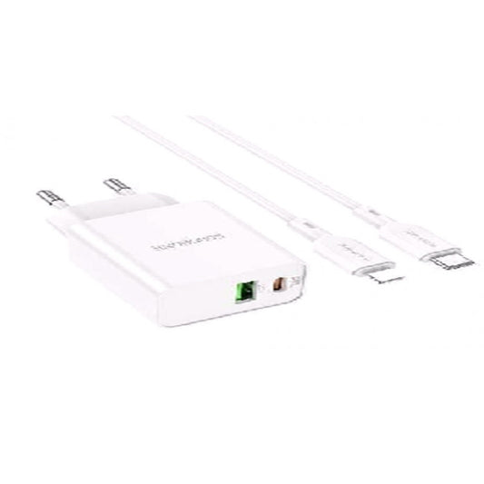 Home Charger 20W PD QC3.0 C to Lightning Cable (1m) Borofone BA69A — White