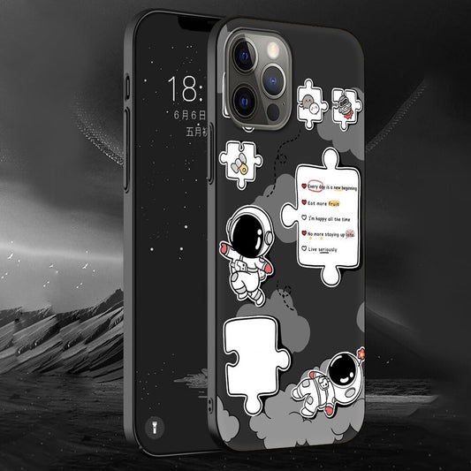 Накладка Чехлы Cartoon Cosmonaut Fundas Heart TPU Case iPhone 13 Pro Max 6.7