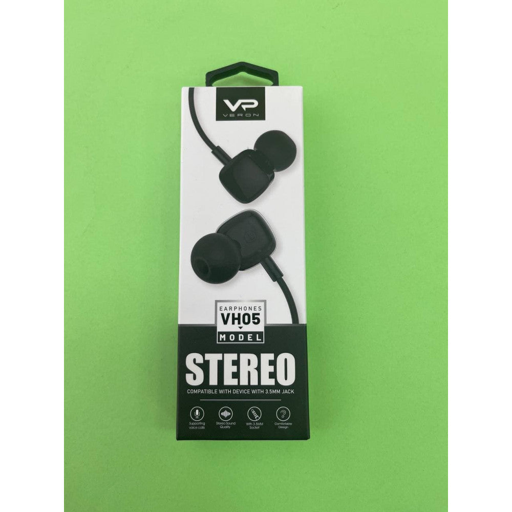 Навушники з мікрофоном 3.5mm — Veron VH05 Soft Bass — Black