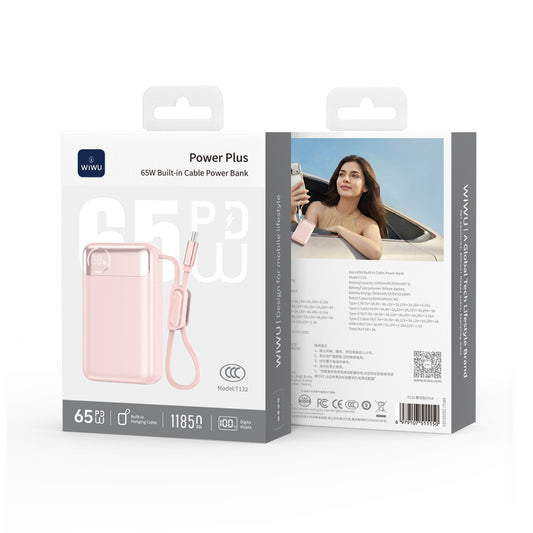 Power Bank 12000 mAh | 65W — WiWU T132 — White