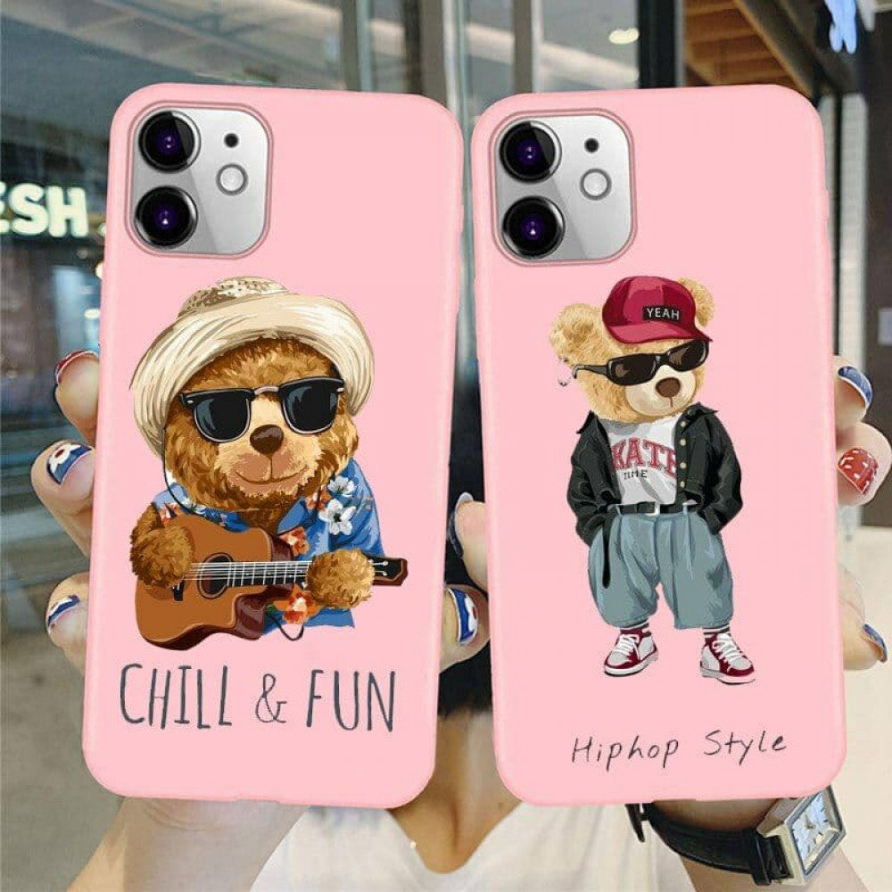 Cartoon Fun Slogan Bear TPU case iPhone 12 Pro Max 6.7"