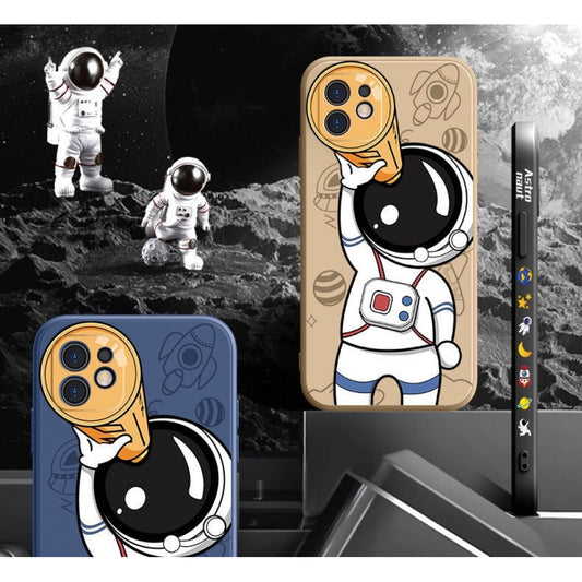 Cute Astronaut Hand Lanyard TPU Case iPhone 12 6.1"