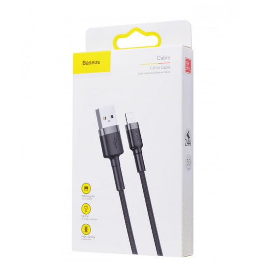 Кабель Lightning 2.4A (0.5m) Baseus (CALKLF-A) Cafule Series — CALKLF-A09 Red + Red