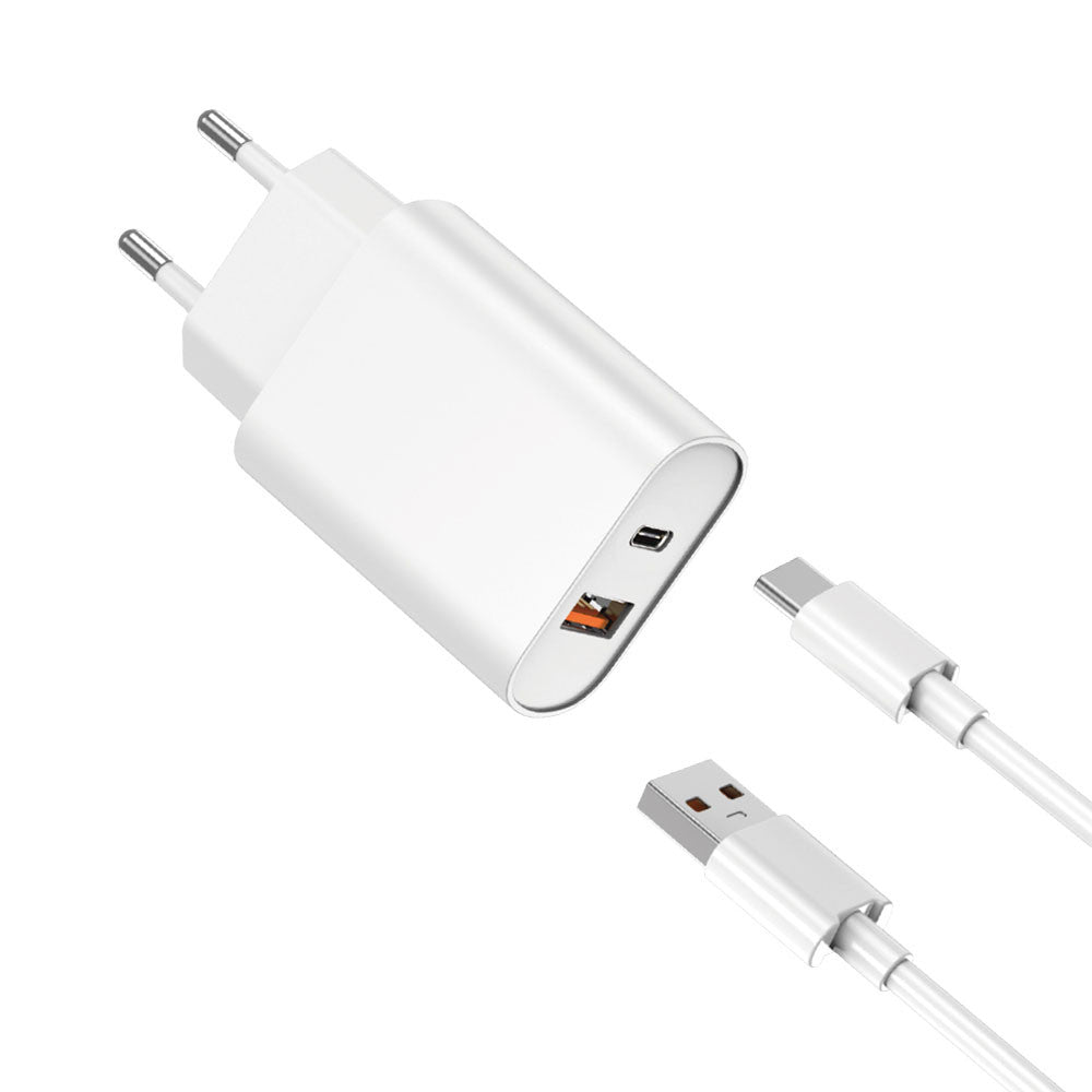 Home Charger 20W PD QC3.0 USB C Cable (1m) WiWU Wi-U002 — White