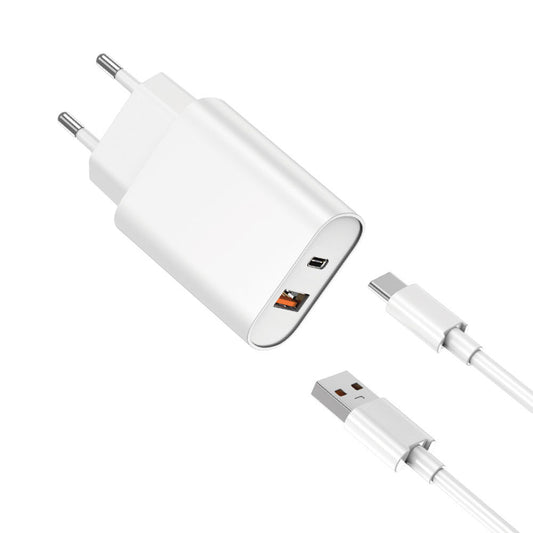 Home Charger 20W PD QC3.0 USB C Cable (1m) WiWU Wi-U002 — White