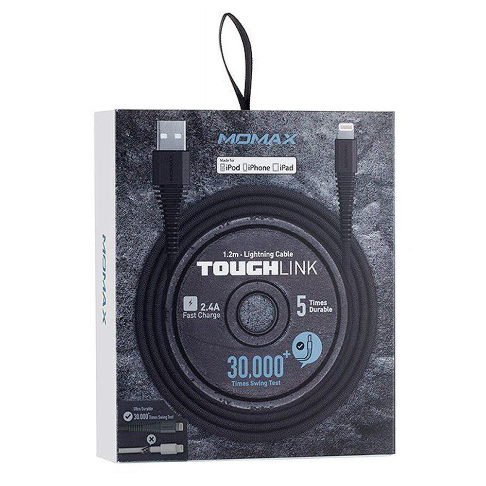 Кабель USB C 2.4A (1.2m) - Momax DTA5 - Black