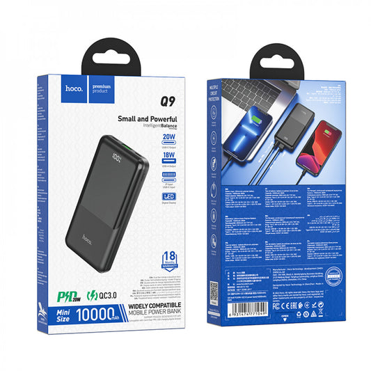 Power Bank 10000 mAh PD20W+QC3.0 Hoco Q9 — Black