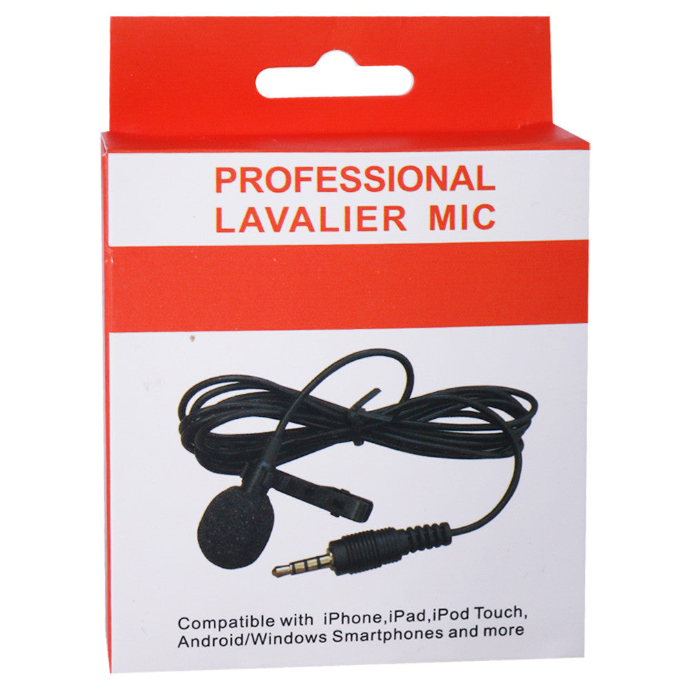 Мікрофон для телефону 3.5mm (1.5m) Professional Lavalier Mic; in Packing